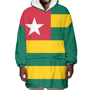 Togolese Independence Day Wearable Blanket Hoodie Flag Style