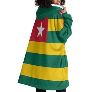 Togolese Independence Day Wearable Blanket Hoodie Flag Style
