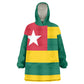 Togolese Independence Day Wearable Blanket Hoodie Flag Style