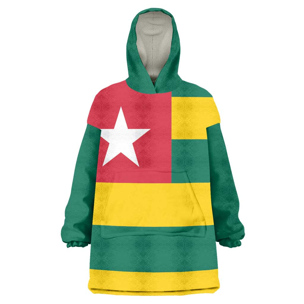 Togolese Independence Day Wearable Blanket Hoodie Flag Style