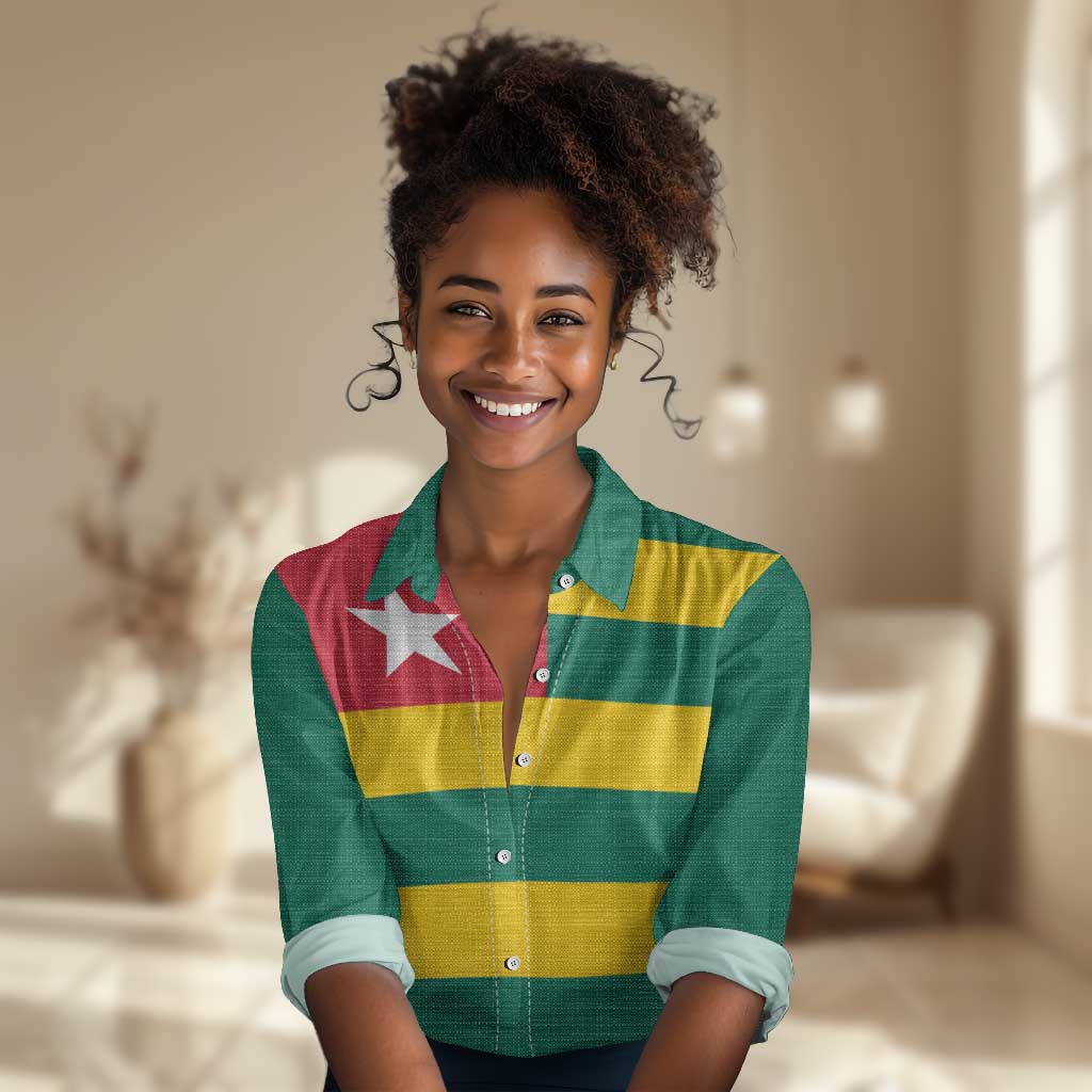 Togolese Independence Day Women Casual Shirt Flag Style
