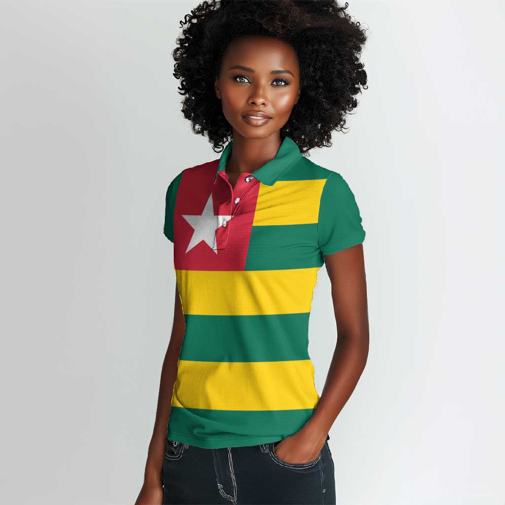 Togolese Independence Day Women Polo Shirt Flag Style