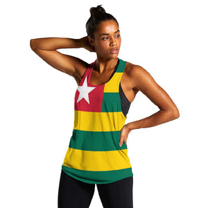 Togolese Independence Day Women Racerback Tank Flag Style