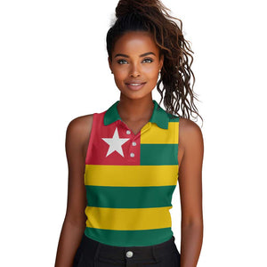 Togolese Independence Day Women Sleeveless Polo Shirt Flag Style