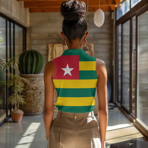 Togolese Independence Day Women Sleeveless Polo Shirt Flag Style