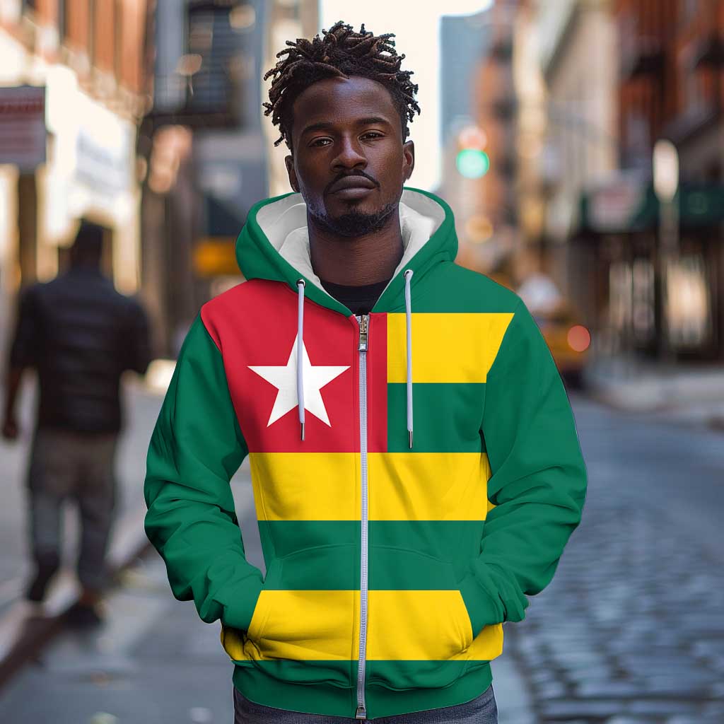 Togolese Independence Day Zip Hoodie Flag Style