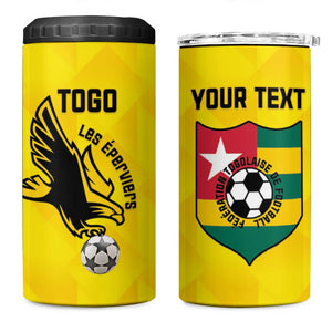 Custom Togo Football 4 in 1 Can Cooler Tumbler Go Champions