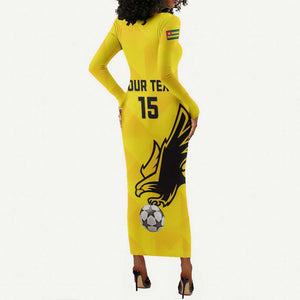Custom Togo Football Long Sleeve Bodycon Dress Go Champions LT15
