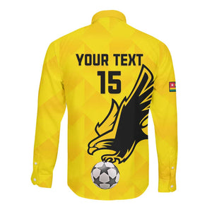 Custom Togo Football Long Sleeve Button Shirt Go Champions