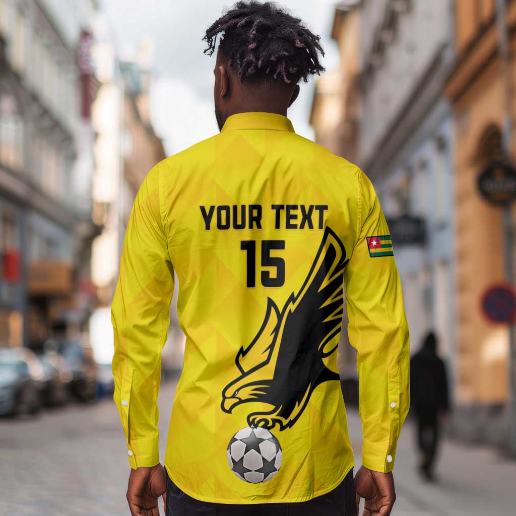 Custom Togo Football Long Sleeve Button Shirt Go Champions