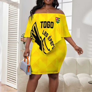 Custom Togo Football Off Shoulder Short Dress Go Champions