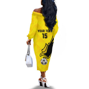 Custom Togo Football Off The Shoulder Long Sleeve Dress Go Champions