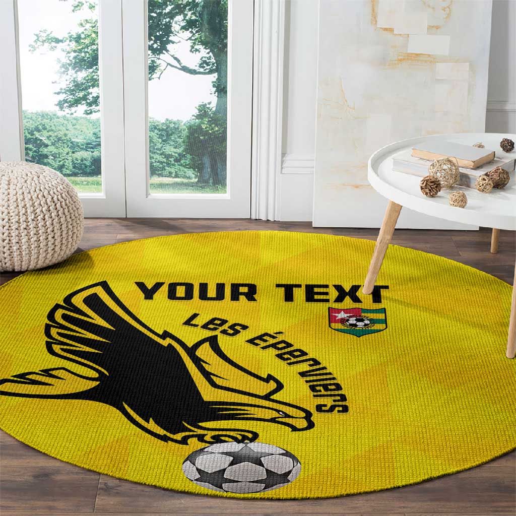 Custom Togo Football Round Carpet Go Champions