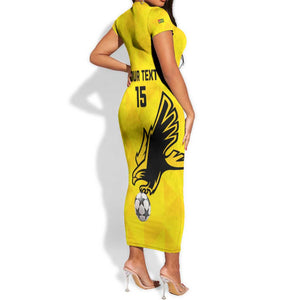 Custom Togo Football Short Sleeve Bodycon Dress Go Champions LT15