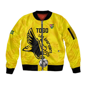 Custom Togo Football Sleeve Zip Bomber Jacket Go Champions
