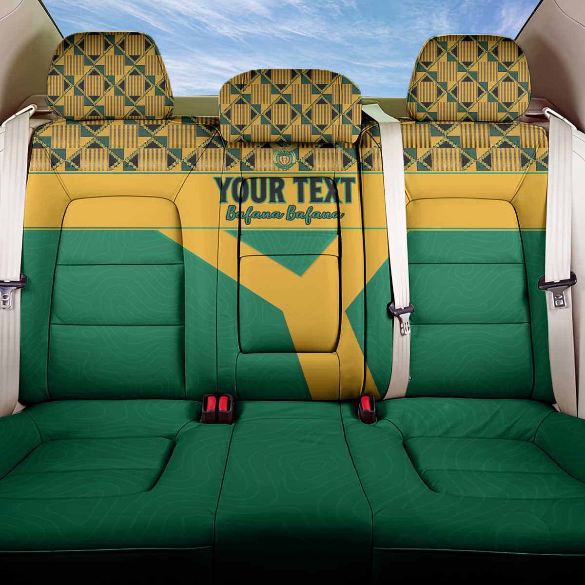 South Africa Soccer Custom Back Car Seat Cover Bafana Bafana