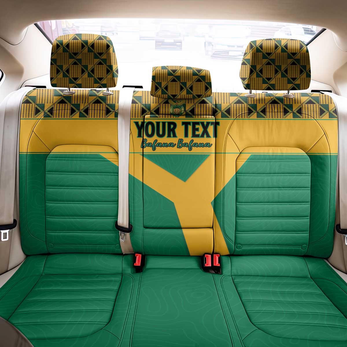 South Africa Soccer Custom Back Car Seat Cover Bafana Bafana