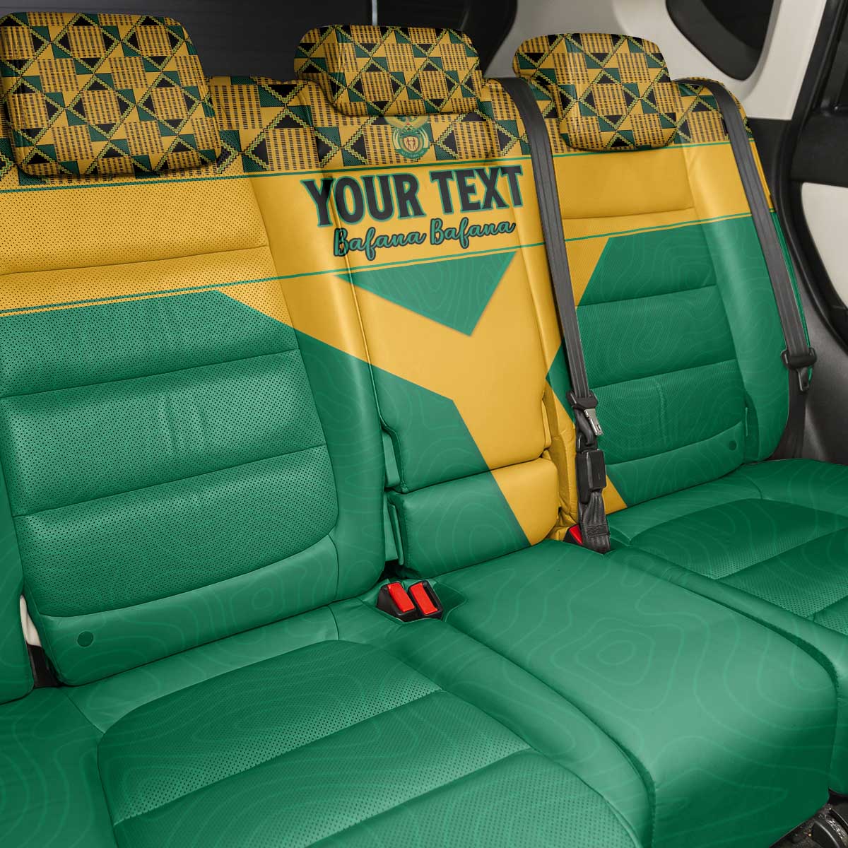 South Africa Soccer Custom Back Car Seat Cover Bafana Bafana
