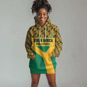 South Africa Soccer Custom Hoodie Dress Bafana Bafana