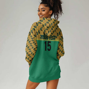 South Africa Soccer Custom Hoodie Dress Bafana Bafana