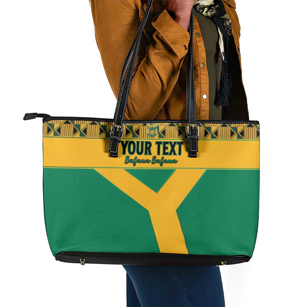 South Africa Soccer Custom Leather Tote Bag Bafana Bafana
