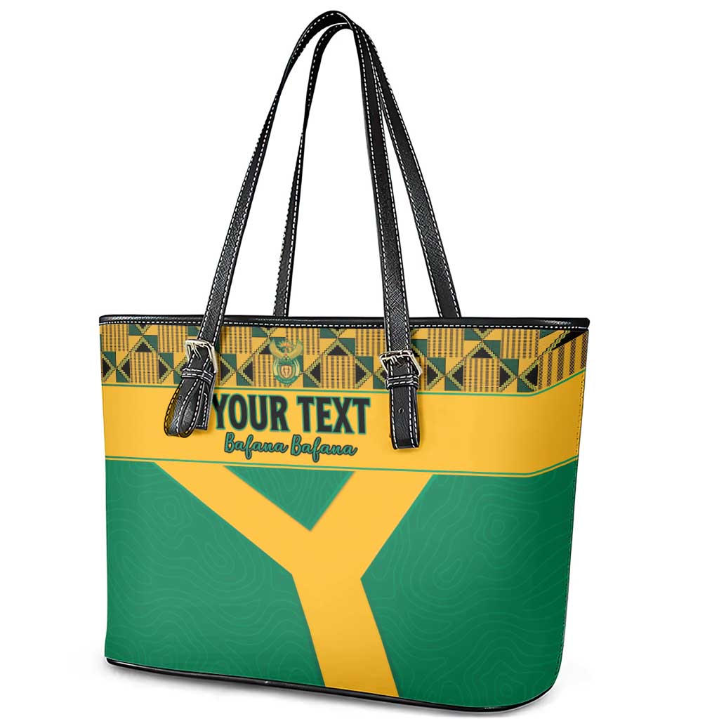 South Africa Soccer Custom Leather Tote Bag Bafana Bafana