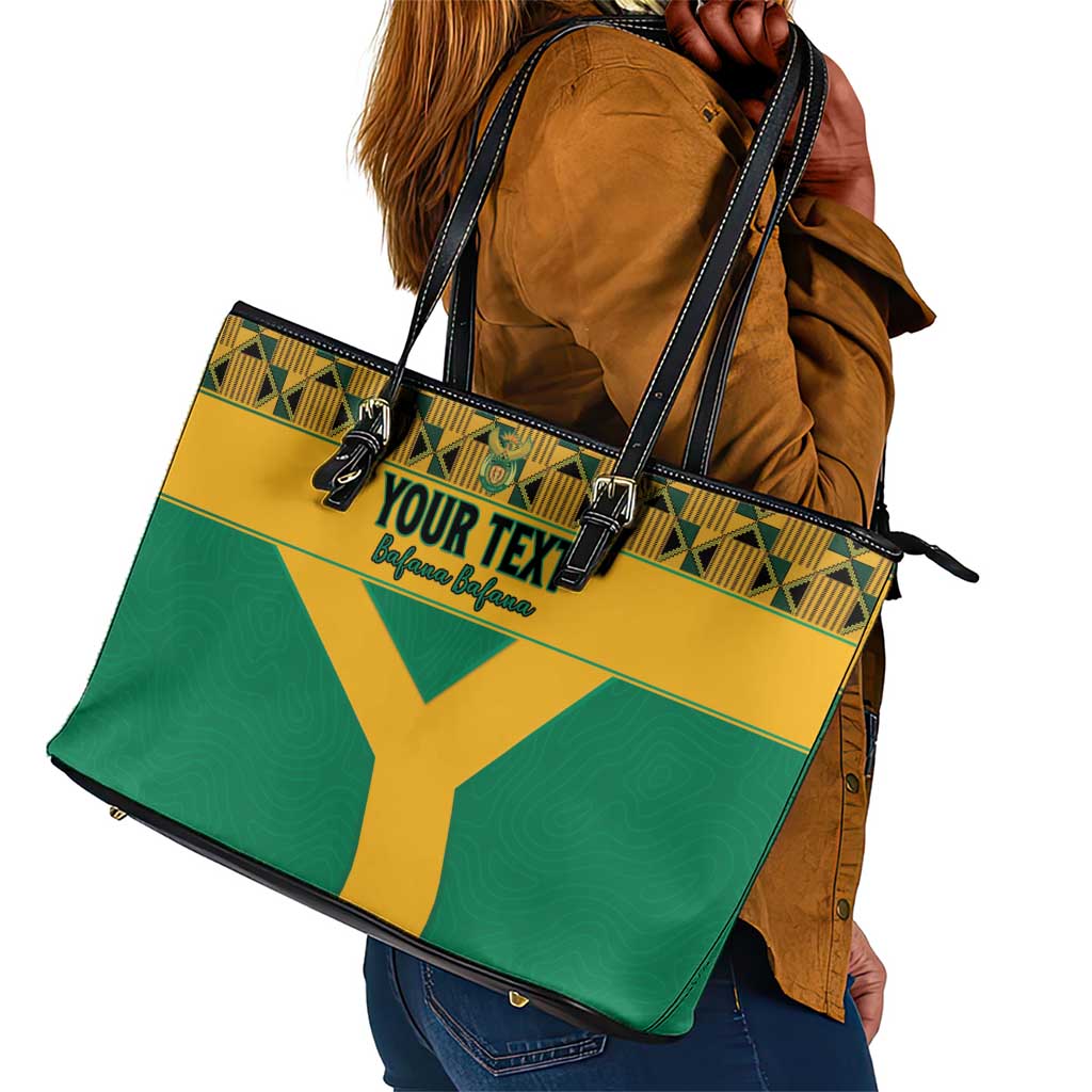 South Africa Soccer Custom Leather Tote Bag Bafana Bafana