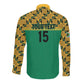 South Africa Soccer Custom Long Sleeve Button Shirt Bafana Bafana