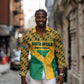 South Africa Soccer Custom Long Sleeve Button Shirt Bafana Bafana