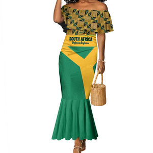 South Africa Soccer Custom Mermaid Dress Bafana Bafana