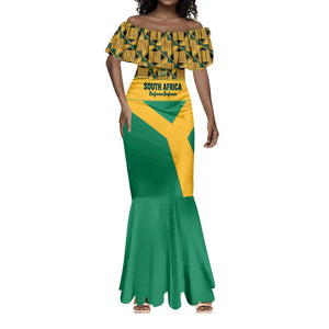 South Africa Soccer Custom Mermaid Dress Bafana Bafana