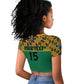 South Africa Soccer Custom Raglan Cropped T shirt Bafana Bafana