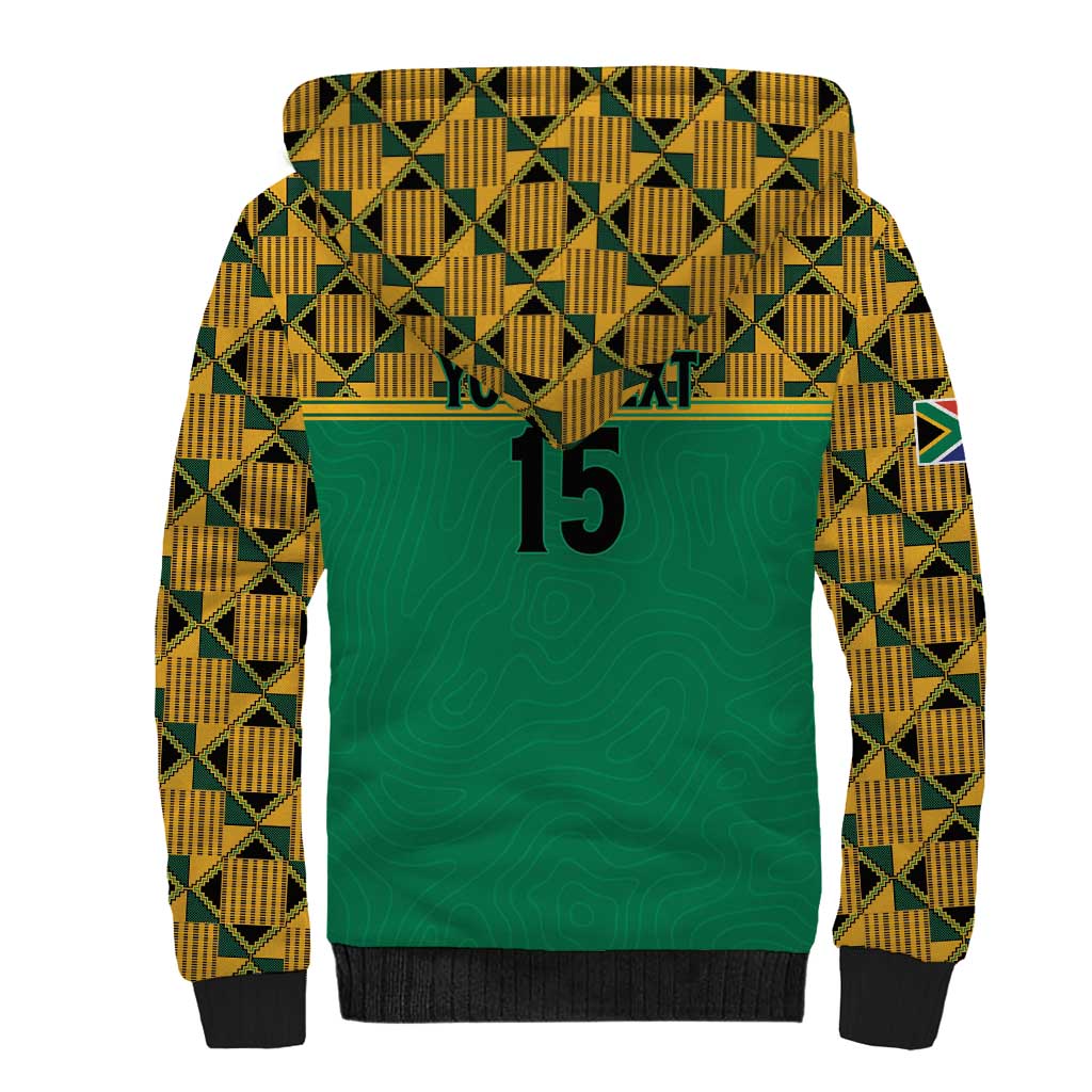 South Africa Soccer Custom Sherpa Hoodie Bafana Bafana