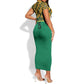 South Africa Soccer Custom Short Sleeve Bodycon Dress Bafana Bafana LT15
