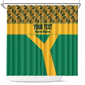 South Africa Soccer Custom Shower Curtain Bafana Bafana