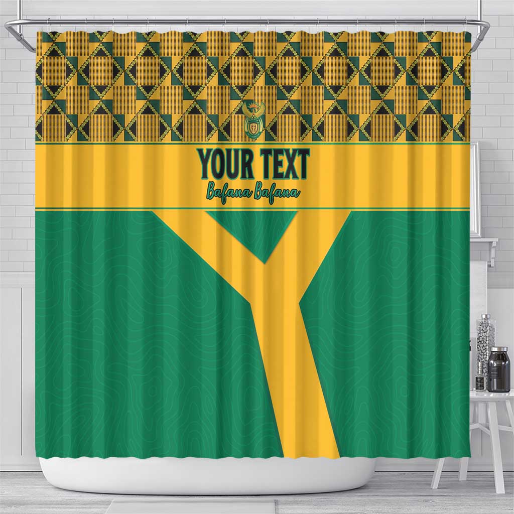 South Africa Soccer Custom Shower Curtain Bafana Bafana