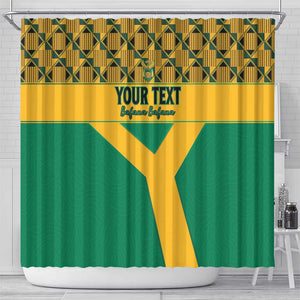 South Africa Soccer Custom Shower Curtain Bafana Bafana