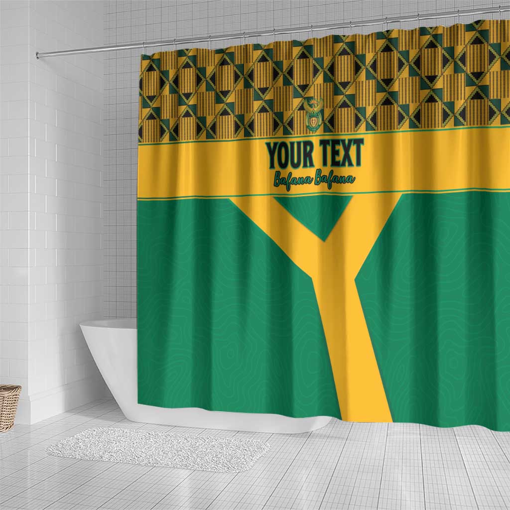 South Africa Soccer Custom Shower Curtain Bafana Bafana