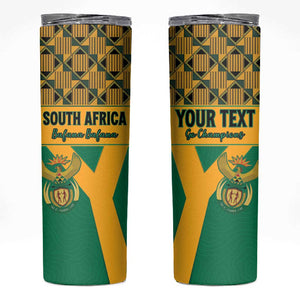 South Africa Soccer Custom Skinny Tumbler Bafana Bafana
