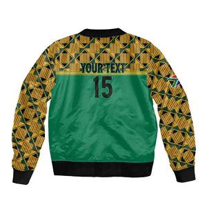 South Africa Soccer Custom Sleeve Zip Bomber Jacket Bafana Bafana