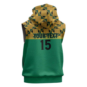 South Africa Soccer Custom Sleeveless Hoodie Bafana Bafana - African Pride