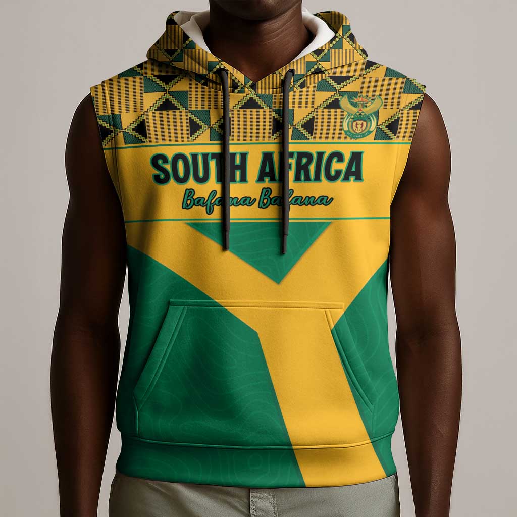 South Africa Soccer Custom Sleeveless Hoodie Bafana Bafana - African Pride