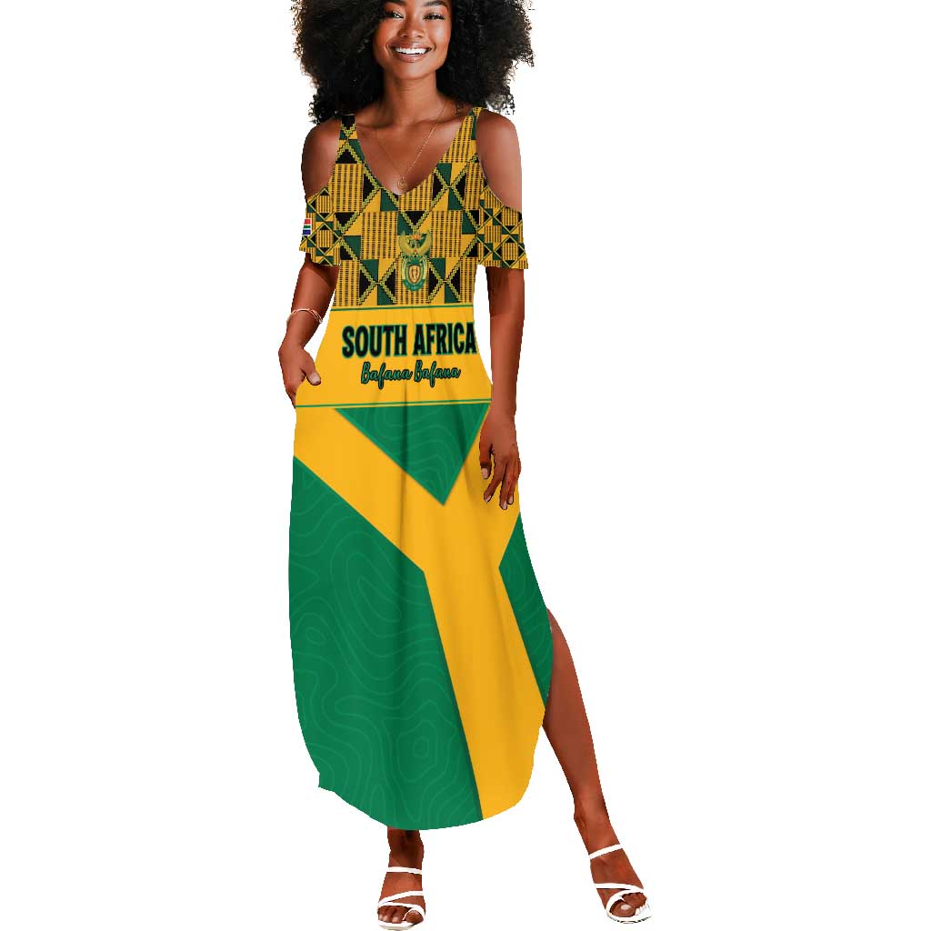 South Africa Soccer Custom Summer Maxi Dress Bafana Bafana