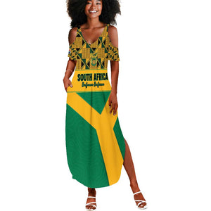 South Africa Soccer Custom Summer Maxi Dress Bafana Bafana