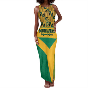 South Africa Soccer Custom Tank Maxi Dress Bafana Bafana
