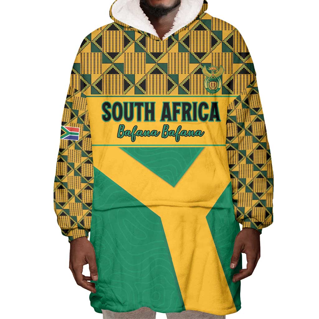 South Africa Soccer Custom Wearable Blanket Hoodie Bafana Bafana