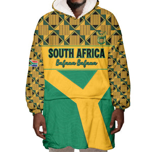 South Africa Soccer Custom Wearable Blanket Hoodie Bafana Bafana