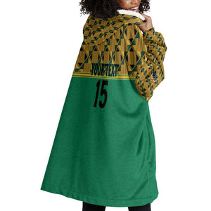 South Africa Soccer Custom Wearable Blanket Hoodie Bafana Bafana
