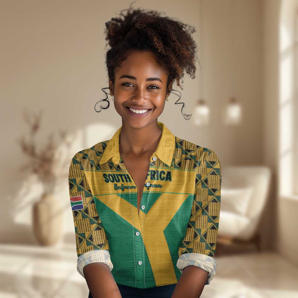 South Africa Soccer Custom Women Casual Shirt Bafana Bafana