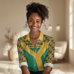 South Africa Soccer Custom Women Casual Shirt Bafana Bafana